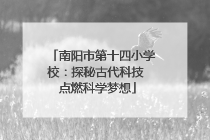 南阳市第十四小学校：探秘古代科技 点燃科学梦想