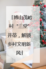 博山茂岭村“三堂”并蒂，解锁乡村文明新风