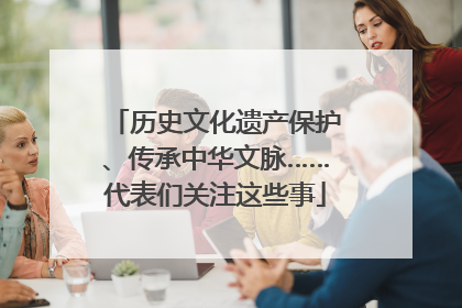 历史文化遗产保护、传承中华文脉……代表们关注这些事