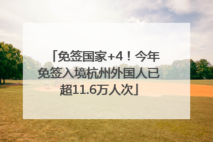 免签国家+4！今年免签入境杭州外国人已超11.6万人次