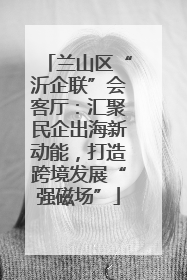 兰山区“沂企联”会客厅：汇聚民企出海新动能，打造跨境发展“强磁场”