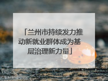 兰州市持续发力推动新就业群体成为基层治理新力量