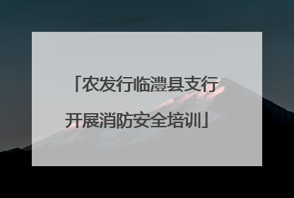 农发行临澧县支行开展消防安全培训