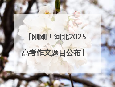 刚刚！河北2025高考作文题目公布