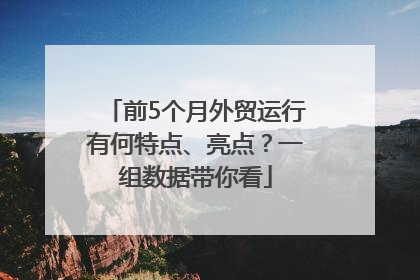 前5个月外贸运行有何特点、亮点？一组数据带你看