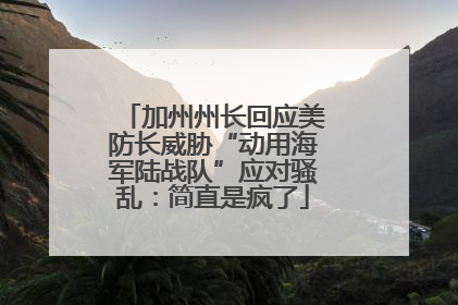 加州州长回应美防长威胁“动用海军陆战队”应对骚乱：简直是疯了