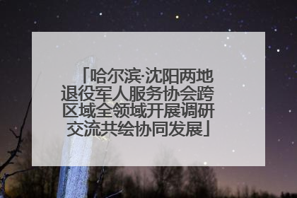 哈尔滨·沈阳两地退役军人服务协会跨区域全领域开展调研交流共绘协同发展
