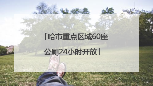 哈市重点区域60座公厕24小时开放