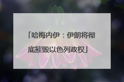 哈梅内伊：伊朗将彻底摧毁以色列政权