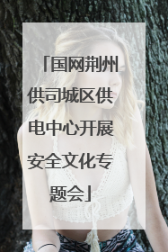 国网荆州供司城区供电中心开展安全文化专题会