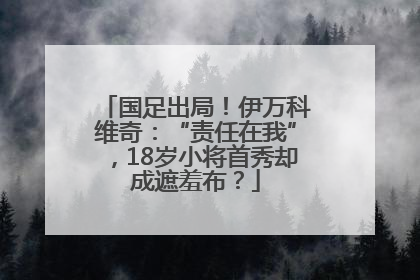 国足出局！伊万科维奇：“责任在我”，18岁小将首秀却成遮羞布？