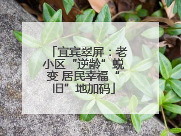 宜宾翠屏：老小区“逆龄”蜕变 居民幸福“旧”地加码