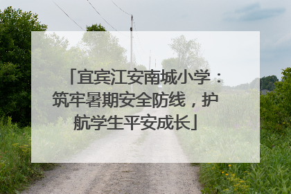 宜宾江安南城小学：筑牢暑期安全防线，护航学生平安成长