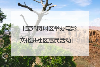 宝鸡凤翔区举办电影文化进社区惠民活动