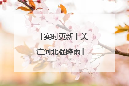 实时更新丨关注河北强降雨