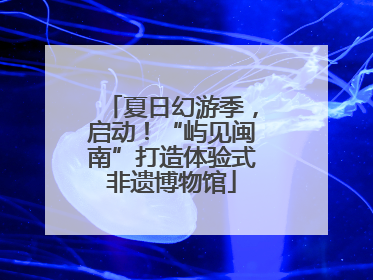 夏日幻游季，启动！“屿见闽南”打造体验式非遗博物馆