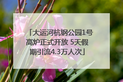 大运河杭钢公园1号高炉正式开放 5天假期引流4.3万人次