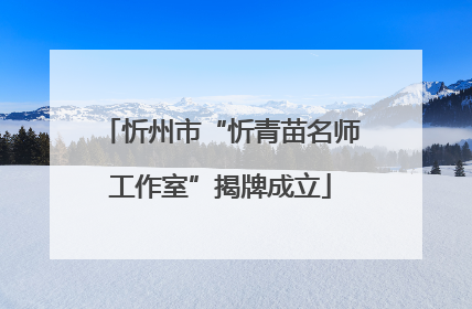 忻州市“忻青苗名师工作室”揭牌成立