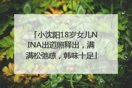 小沈阳18岁女儿NINA出道照释出，满满松弛感，韩味十足