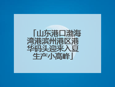 山东港口渤海湾港滨州港区港华码头迎来入夏生产小高峰