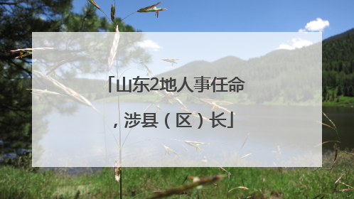 山东2地人事任命，涉县（区）长