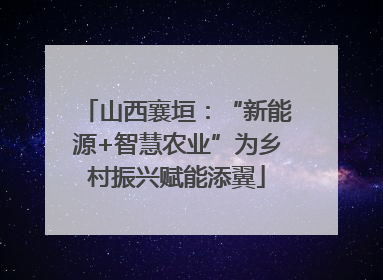 山西襄垣：“新能源+智慧农业”为乡村振兴赋能添翼