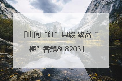 山间“红”果缀 致富“梅”香飘& 8203