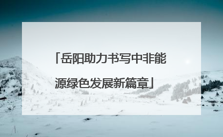 岳阳助力书写中非能源绿色发展新篇章