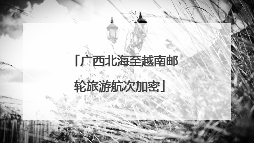 广西北海至越南邮轮旅游航次加密