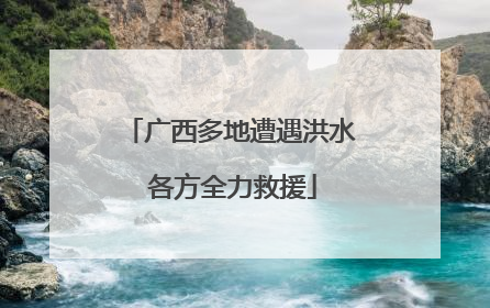 广西多地遭遇洪水 各方全力救援