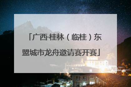 广西·桂林（临桂）东盟城市龙舟邀请赛开赛