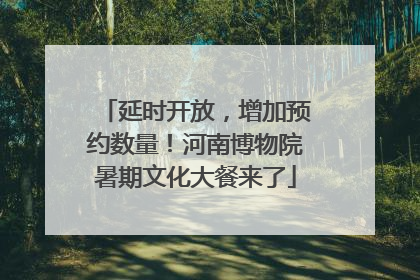延时开放，增加预约数量！河南博物院暑期文化大餐来了