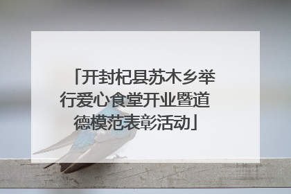 开封杞县苏木乡举行爱心食堂开业暨道德模范表彰活动