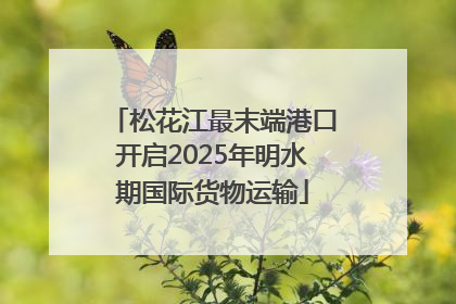 松花江最末端港口开启2025年明水期国际货物运输