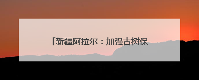 新疆阿拉尔：加强古树保护 守好“绿色文物”