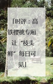 时评：高铁樱桃专厢 让“枝头鲜”每日可见