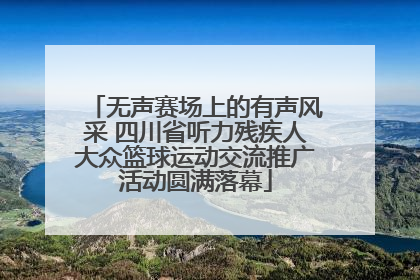 无声赛场上的有声风采 四川省听力残疾人大众篮球运动交流推广活动圆满落幕