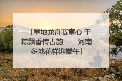 旱地龙舟赛童心 千粽飘香传古韵——河南多地花样迎端午