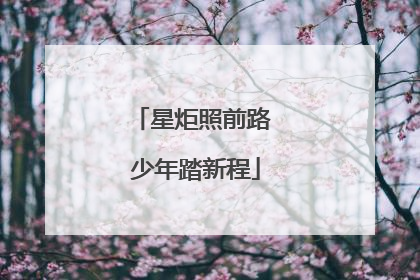 星炬照前路 少年踏新程
