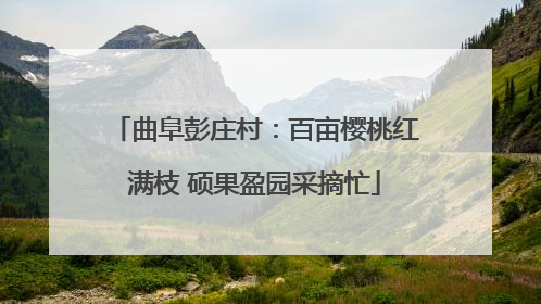 曲阜彭庄村：百亩樱桃红满枝 硕果盈园采摘忙