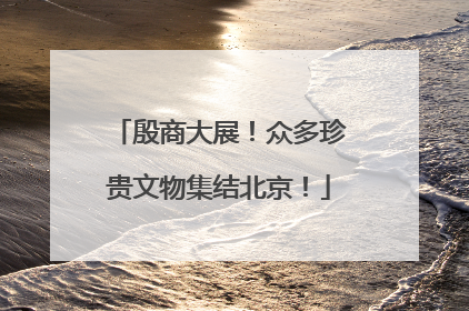 殷商大展！众多珍贵文物集结北京！