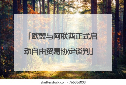 欧盟与阿联酋正式启动自由贸易协定谈判