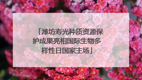 潍坊寿光种质资源保护成果亮相国际生物多样性日国家主场