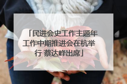 民进会史工作主题年工作中期推进会在杭举行 蔡达峰出席