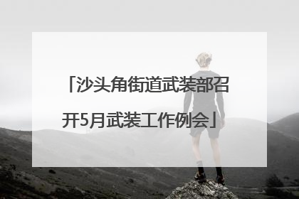 沙头角街道武装部召开5月武装工作例会