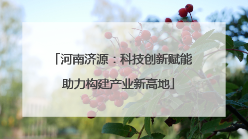 河南济源：科技创新赋能 助力构建产业新高地