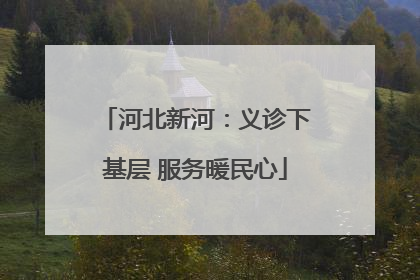 河北新河：义诊下基层 服务暖民心