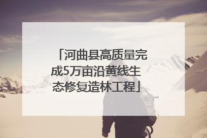 河曲县高质量完成5万亩沿黄线生态修复造林工程
