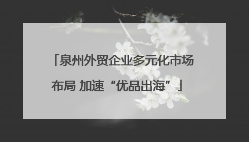 泉州外贸企业多元化市场布局 加速“优品出海”