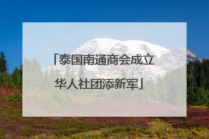 泰国南通商会成立 华人社团添新军